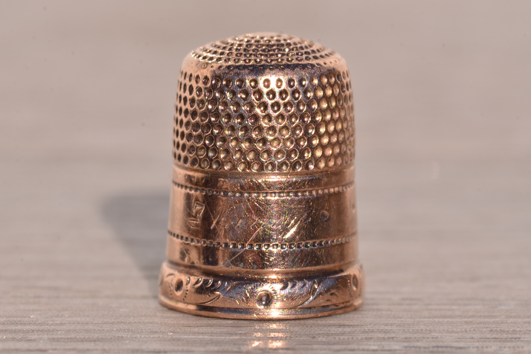 The Asiago: Antique Rose Gold Thimble - Image 2