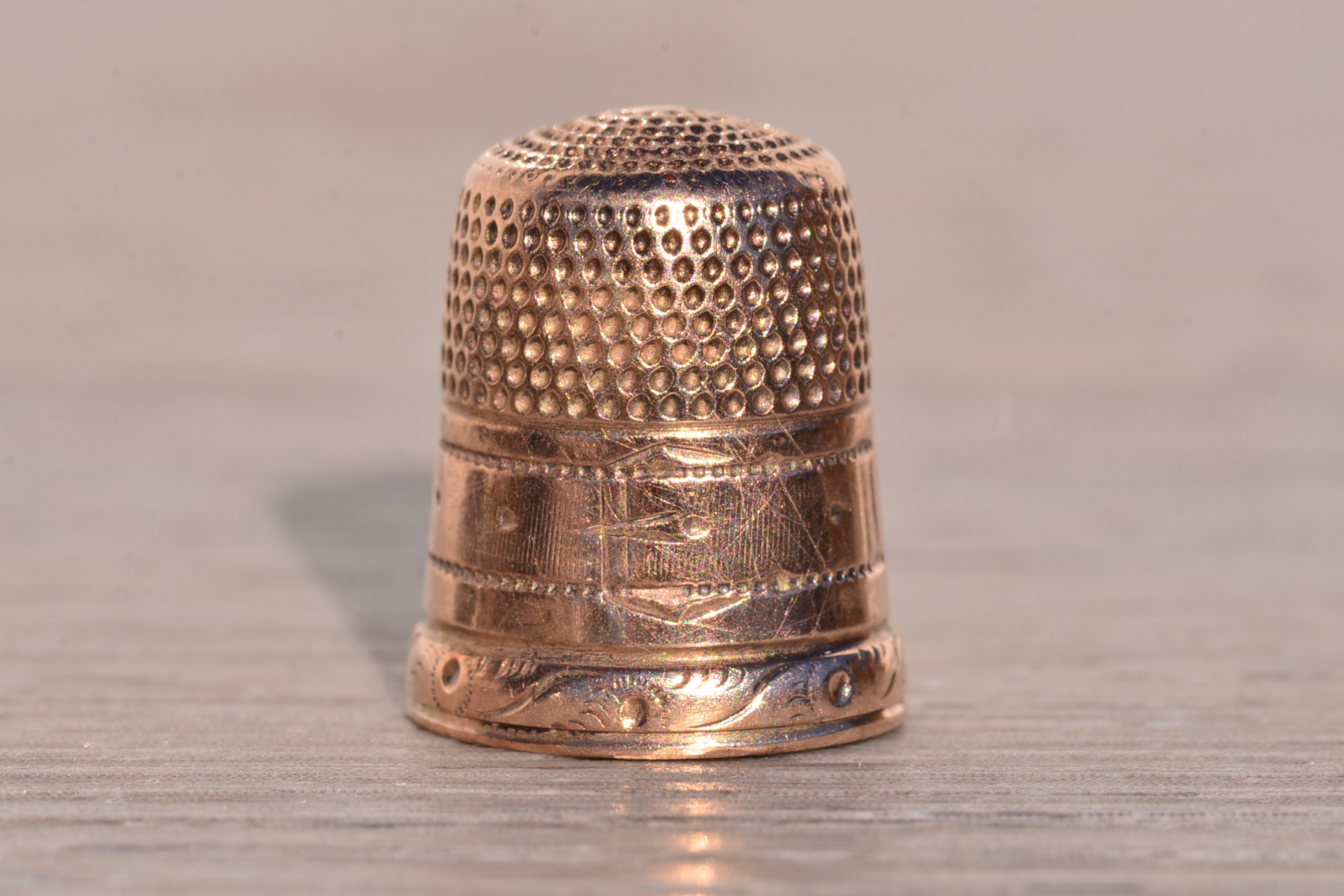 The Asiago: Antique Rose Gold Thimble - Image 3
