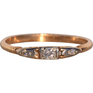 SOLD - The Cagnes: Antique Natural Diamond Band in Yellow Gold