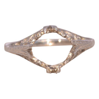 Art Deco Mounting in 18 Karat White Gold