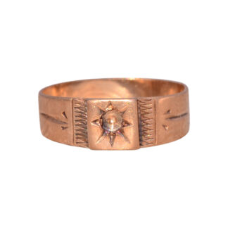 The Victorian Infant: Customizable Birthstone Ring in Rose Gold