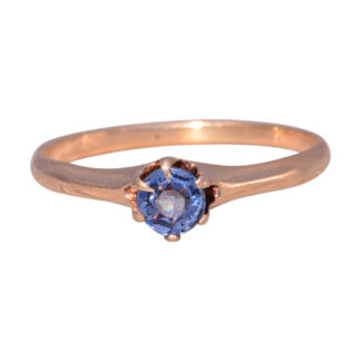 SOLD - The Vintage Charm: Montana Sapphire Ring in Rose Gold