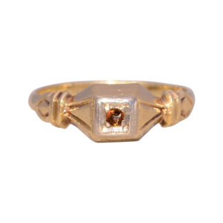 The Petite Deco: Add-A-Stone Ring in Yellow Gold