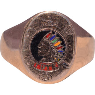 The Heritage Emblem: Native American TOTE Ring in Yellow Gold