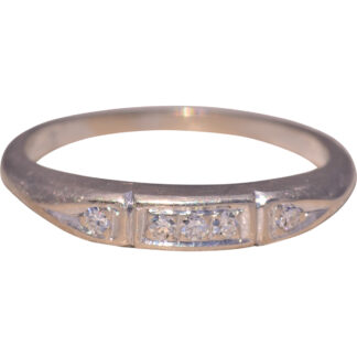 The White Whisper: Natural Diamond Band in White Gold