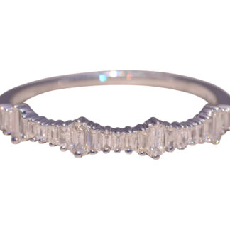 The Diamond Crest: Natural Diamond Band in White Gold