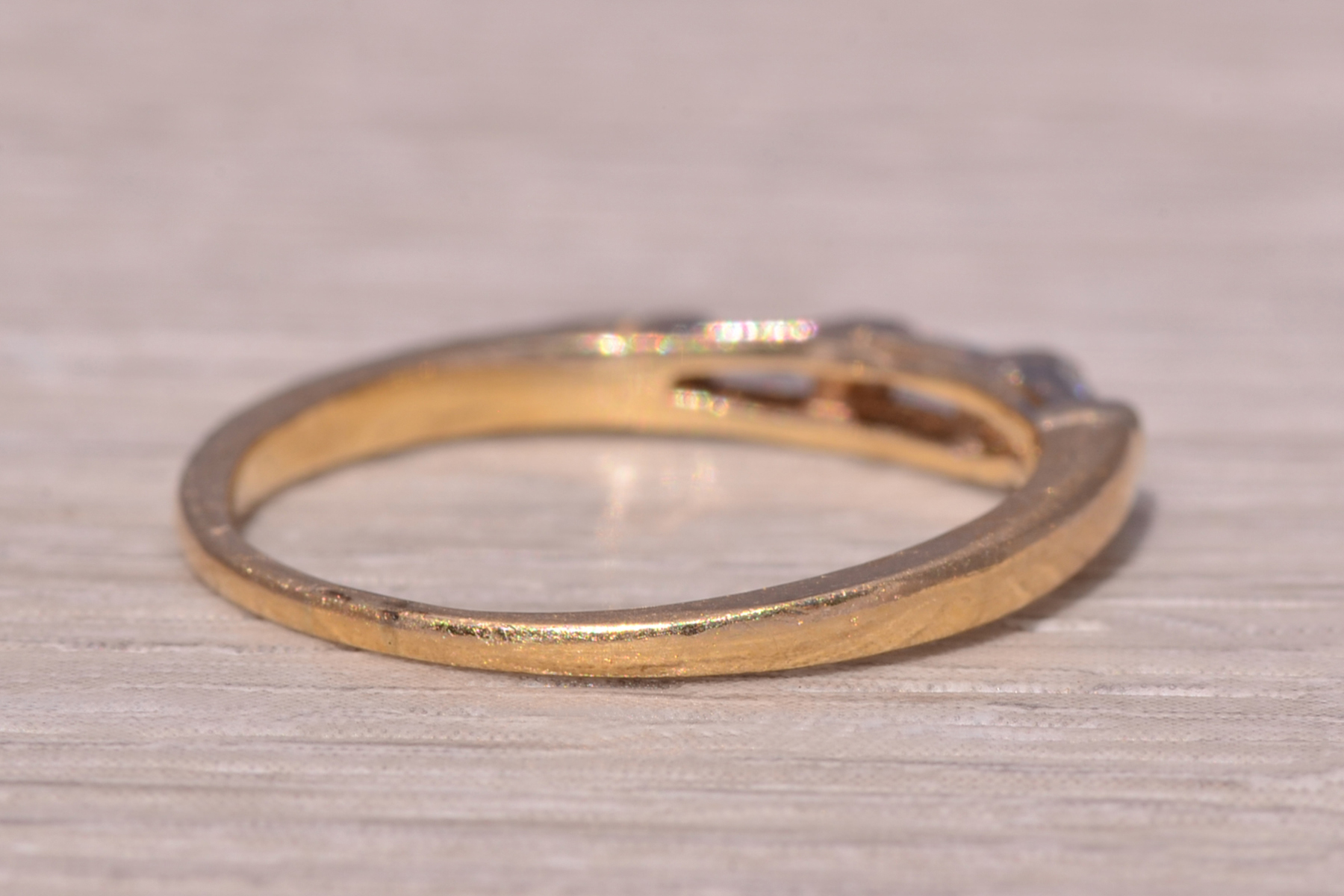 The Deco Duo: Matched Pair of Natural Diamond Bands in Yellow Gold - Image 5