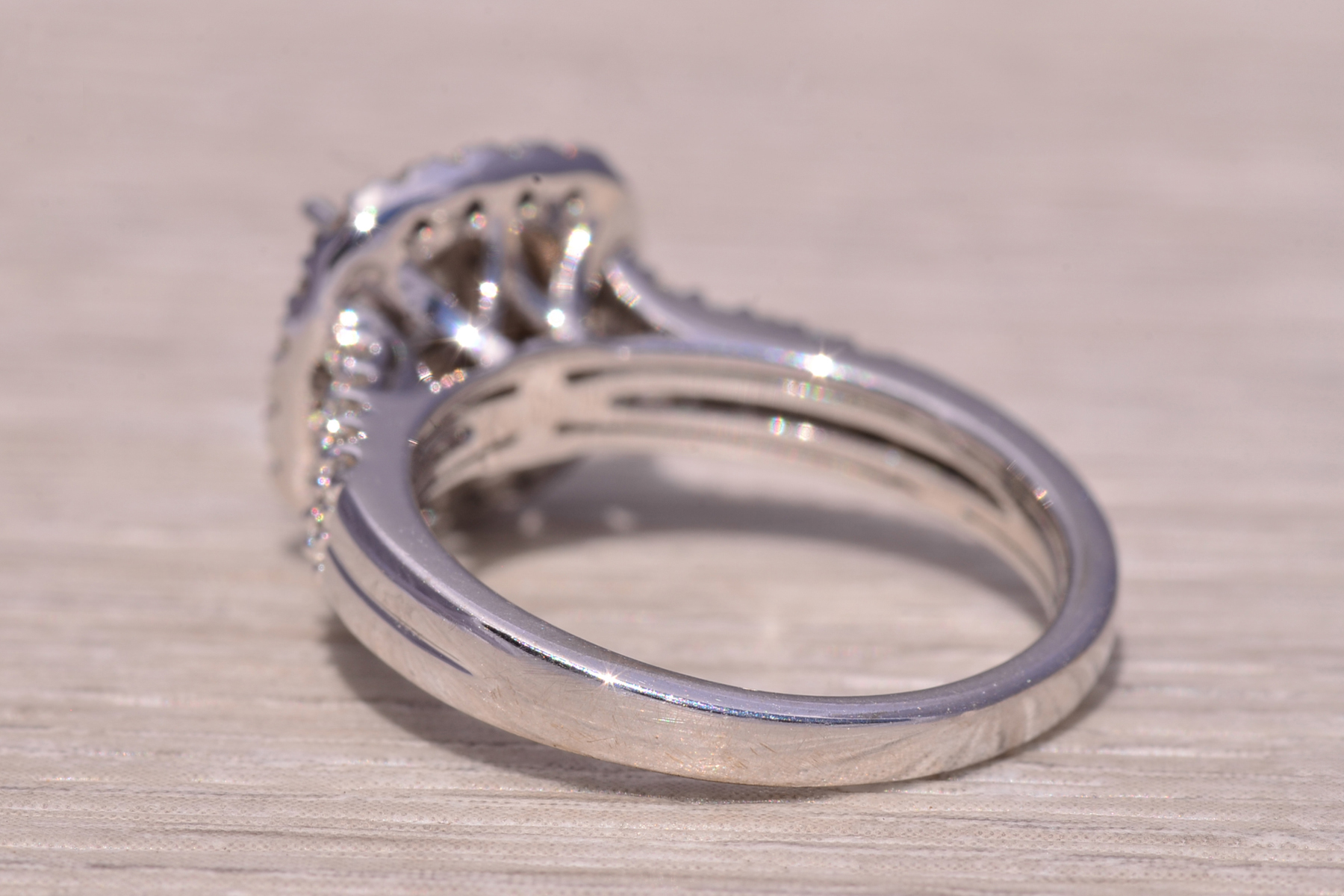The Radiant Cluster: Lab Grown Diamond Ring in White Gold - Image 4