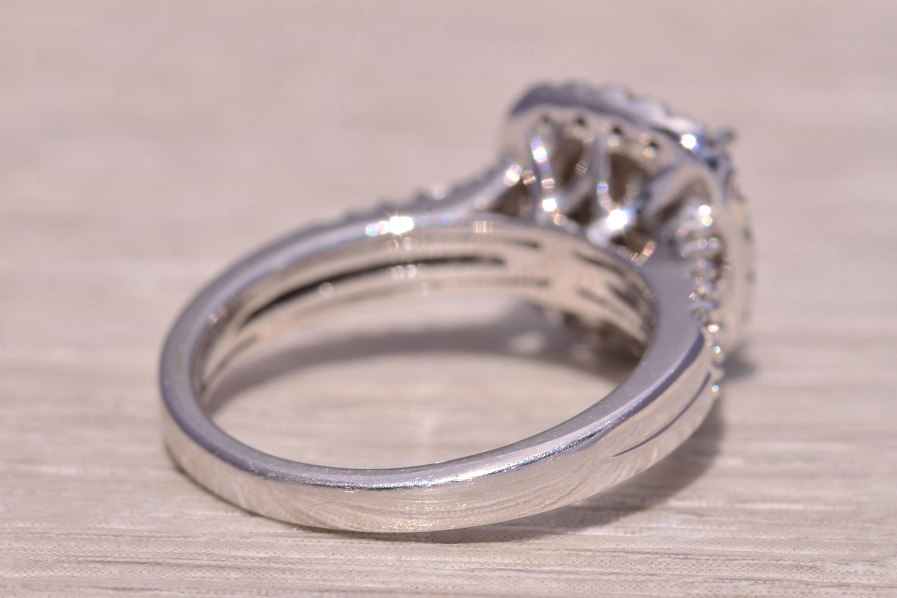 The Radiant Cluster: Lab Grown Diamond Ring in White Gold - Image 5