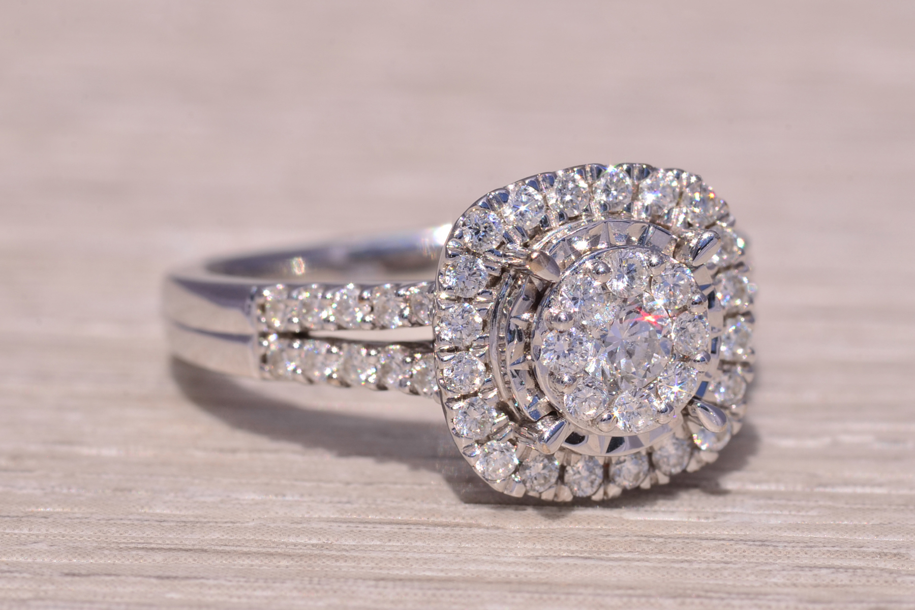 The Radiant Cluster: Lab Grown Diamond Ring in White Gold - Image 6