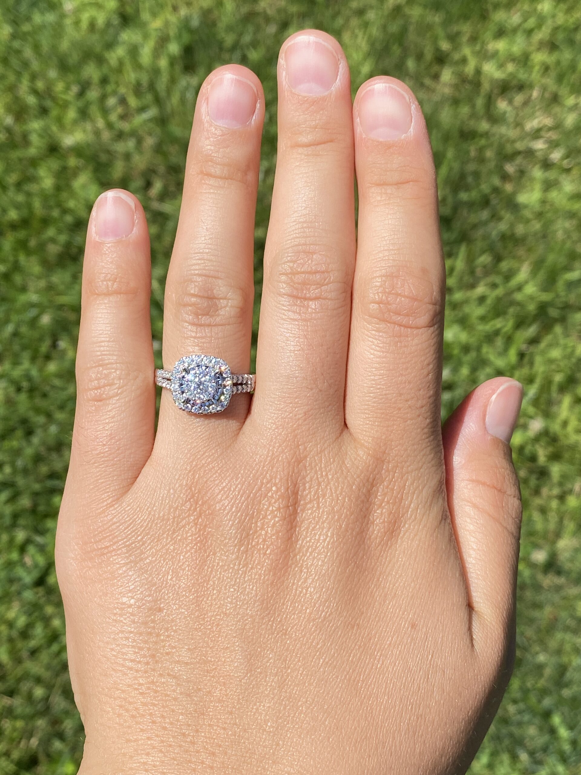 The Radiant Cluster: Lab Grown Diamond Ring in White Gold - Image 8