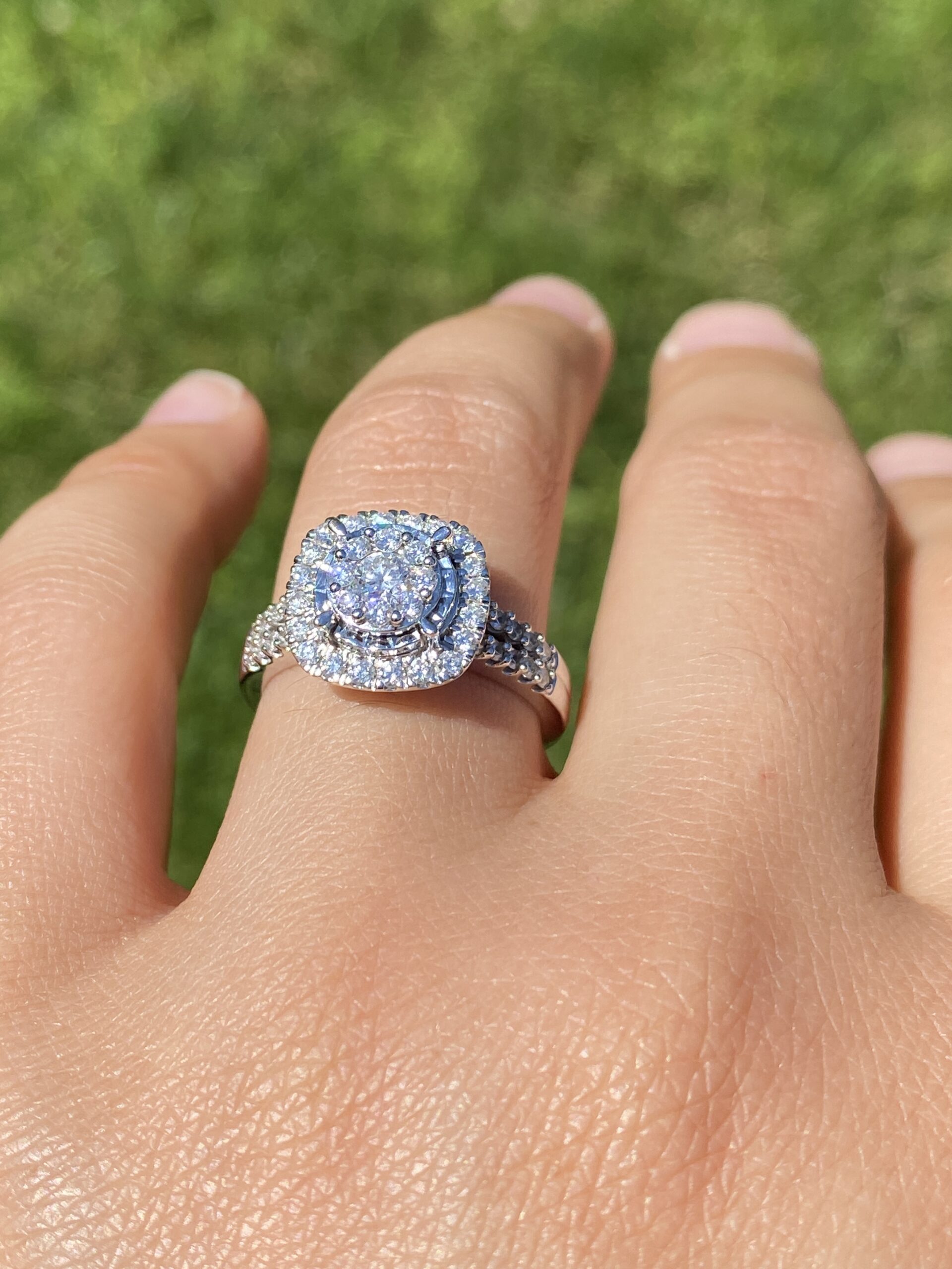 The Radiant Cluster: Lab Grown Diamond Ring in White Gold - Image 10