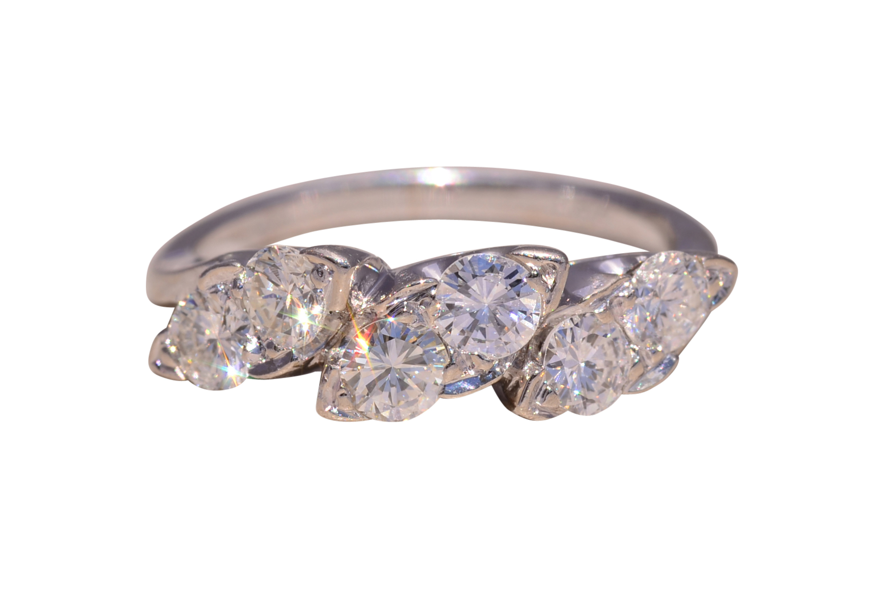 The Starlet: Natural Diamond Ring in White Gold