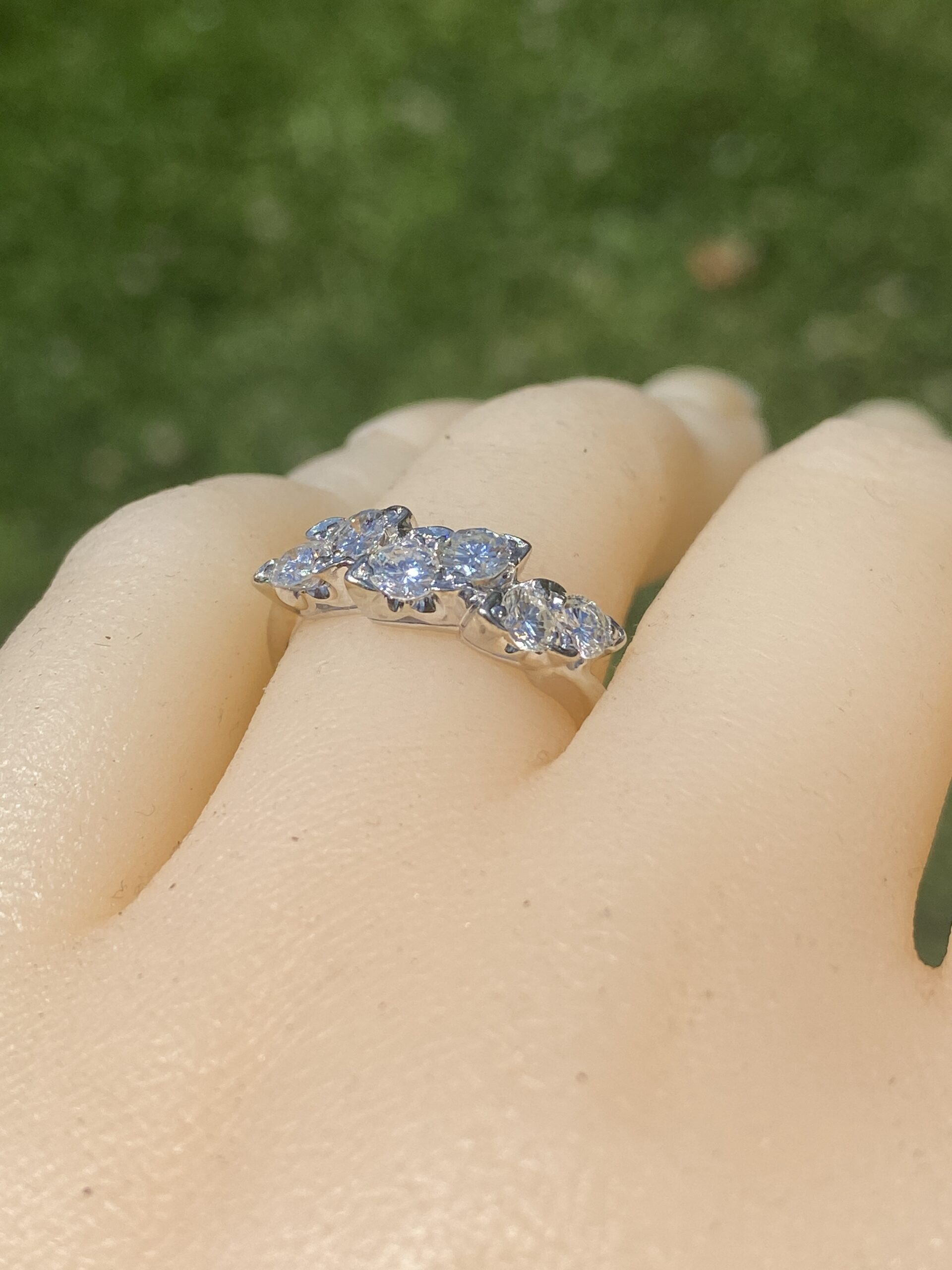 The Starlet: Natural Diamond Ring in White Gold - Image 10