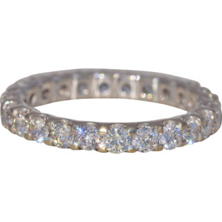The Endless Brilliance: Natural Diamond Eternity Band in White Gold