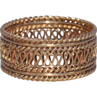 The Aureate Weave: Handmade Band in Yellow Gold
