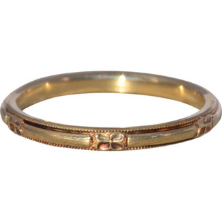 The Art Carved Classic Dos: Vintage Wedding Band in Yellow Gold