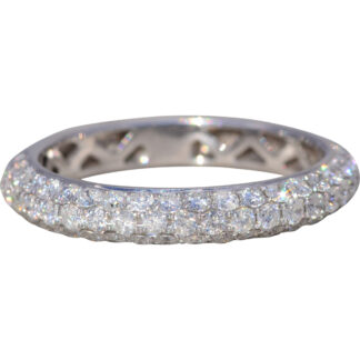 The Radiant Arc: Pave Natural Diamond Band in White Gold