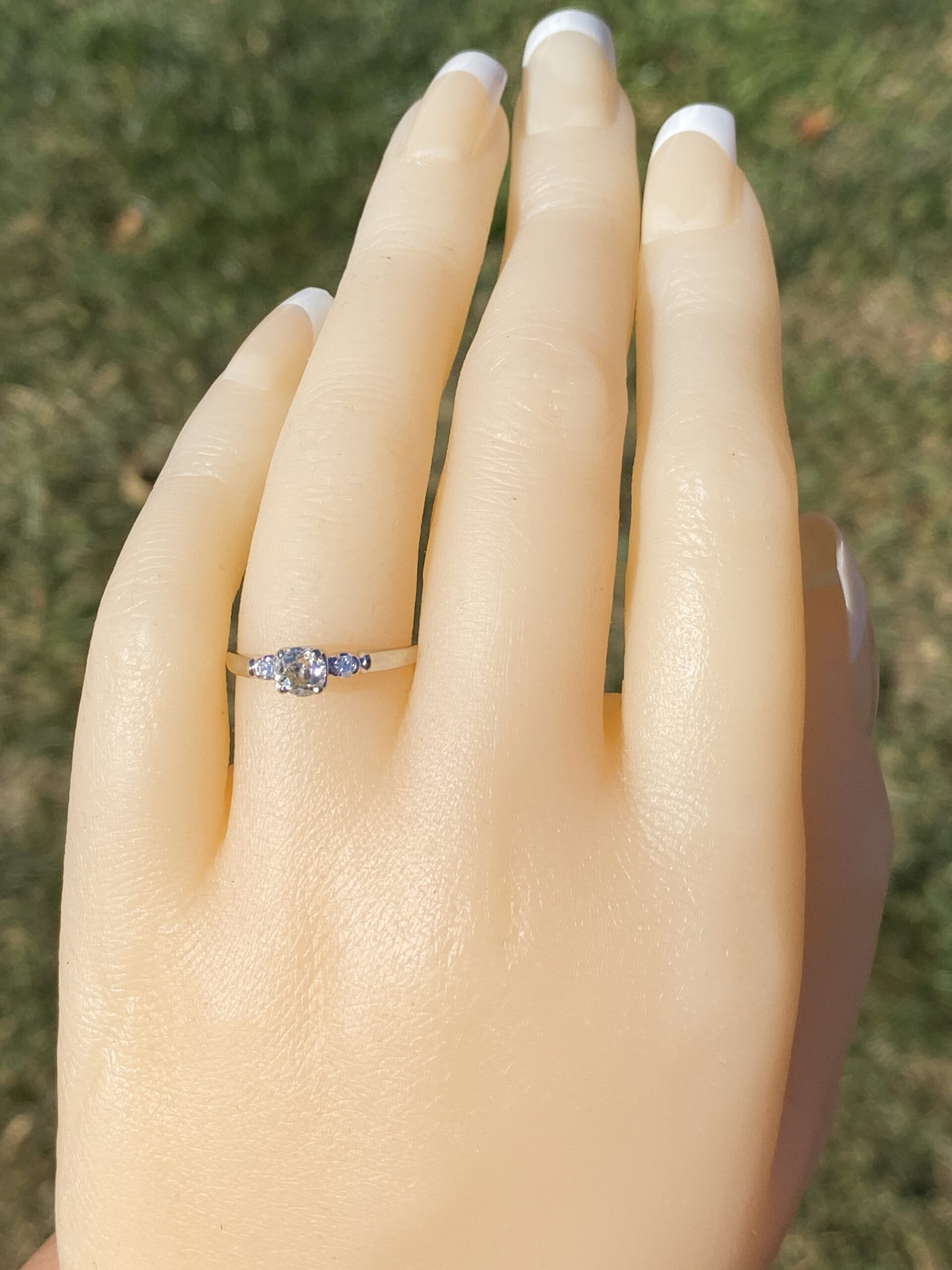 The Heirloom Classic: Old Mine Cut Natural Diamond Engagement Ring in White Gold - Image 8