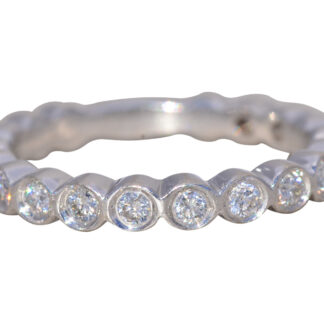 The Gabriel Bezel: Gabriel & Co. Natural Diamond Eternity Band in White Gold