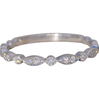 The Whispering Vine: Natural Diamond Band in White Gold