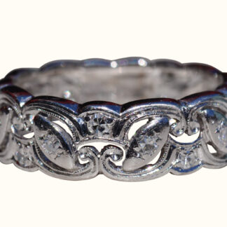 The Vanceburg:  Ladies Platinum and Diamond Eternity Band
