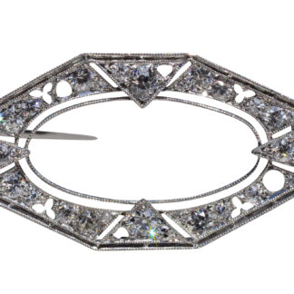 The Charlton:  Charlton Signed Platinum and Diamond Brooch