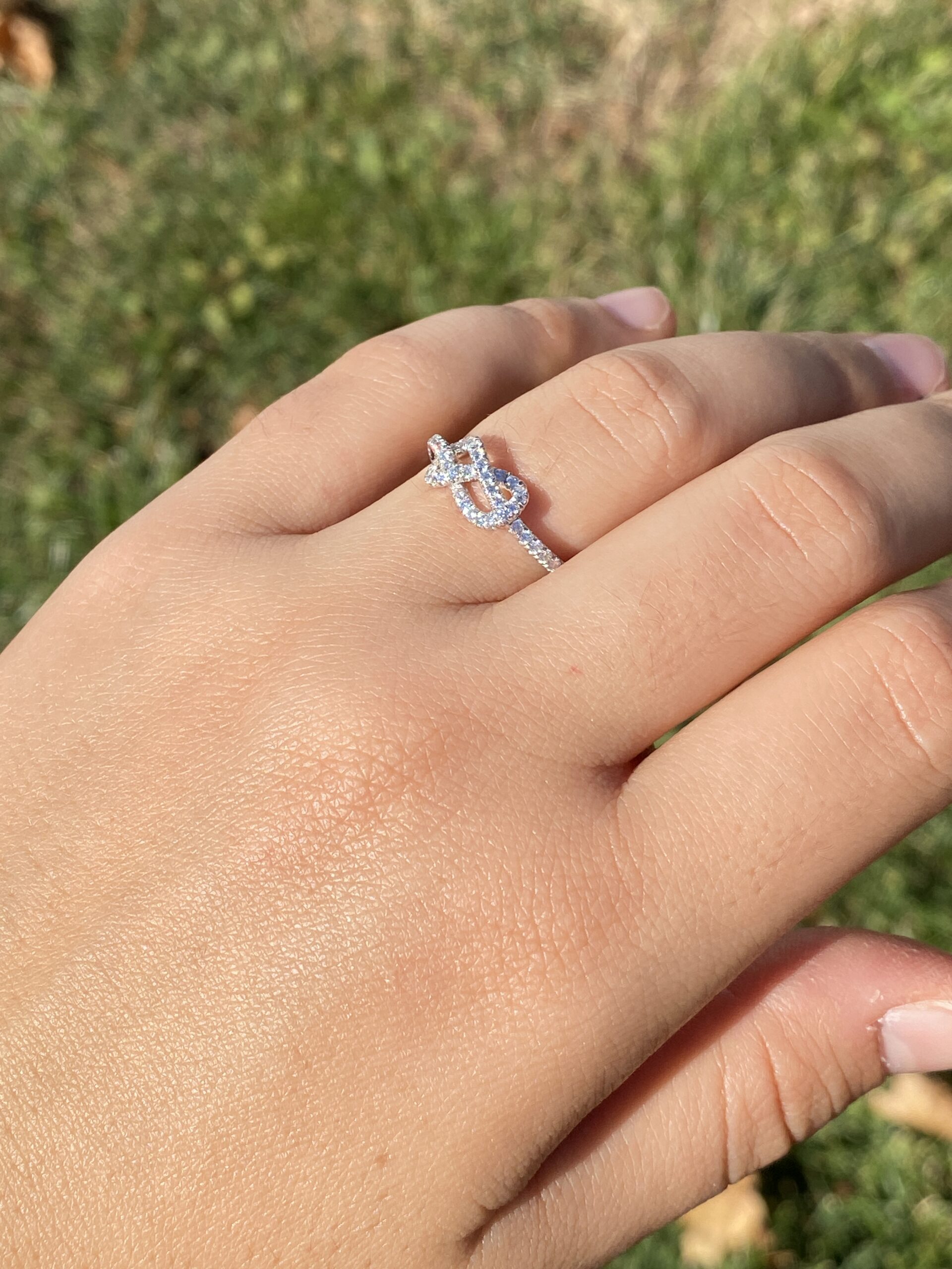 SOLD - The 52nd Avenue: Gabriel & Company White Gold Diamond Knot Ring - Image 9