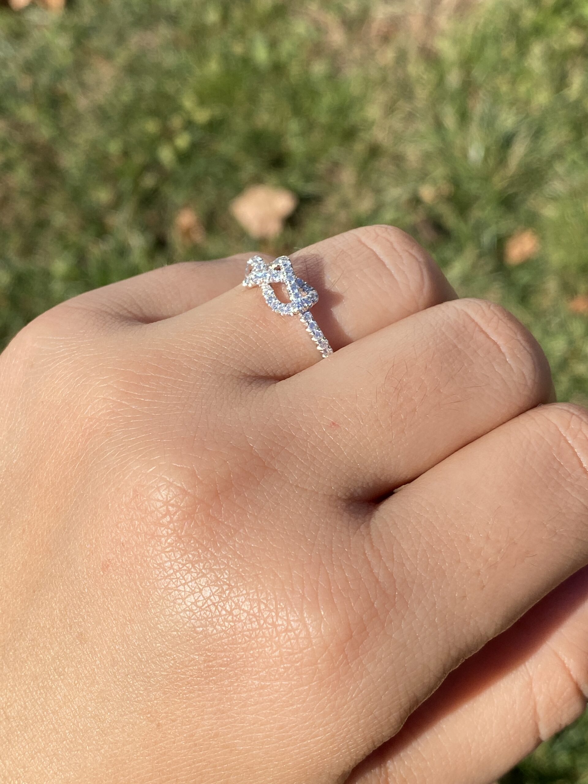 SOLD - The 52nd Avenue: Gabriel & Company White Gold Diamond Knot Ring - Image 10