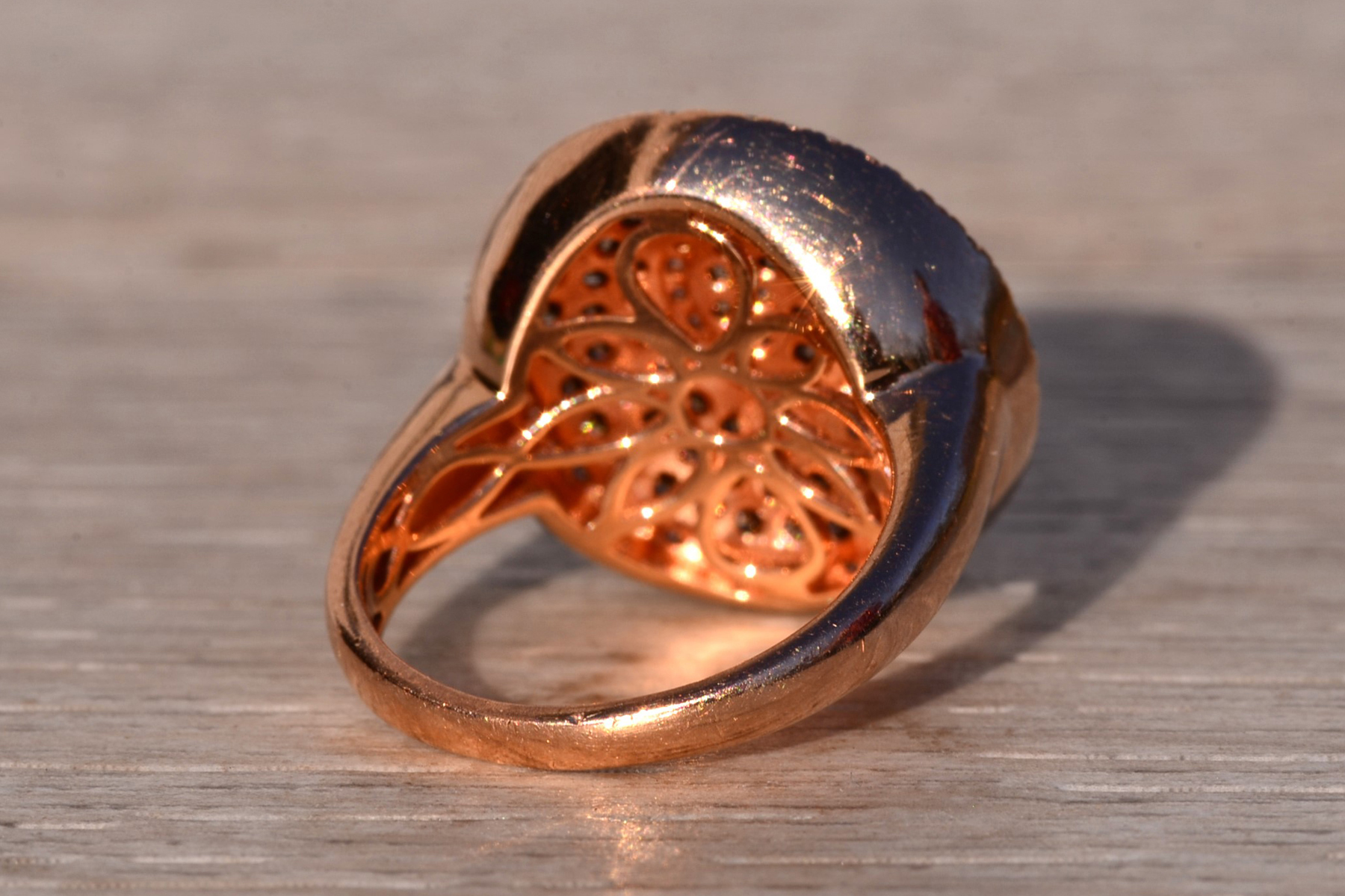 The 16th Avenue: Colored Diamond and White Diamond Spiral Ring - Image 5