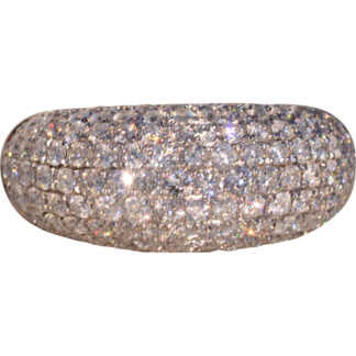 The 7th Avenue: Pave Set Natural Diamond Dome Ring