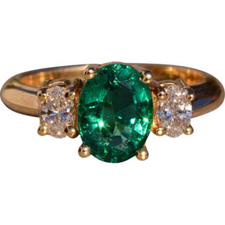 The 43rd Avenue: Tourmaline and Diamond Ring in Yellow Gold