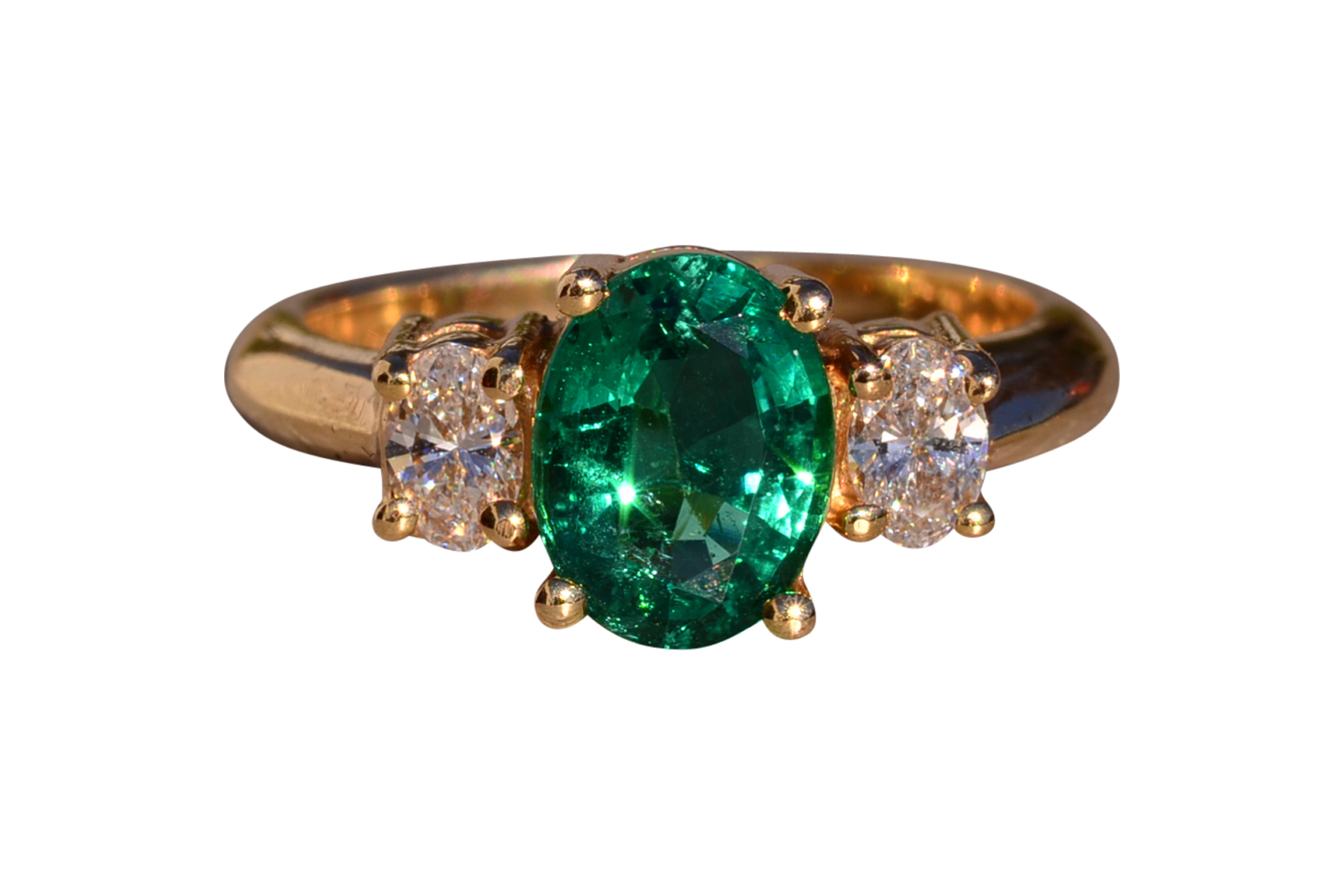 The 43rd Avenue: Tourmaline and Diamond Ring in Yellow Gold