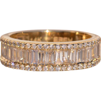 The 67th Avenue: Effy Signed Straight Baguette and Round Brilliant Cut Natural Diamond Band