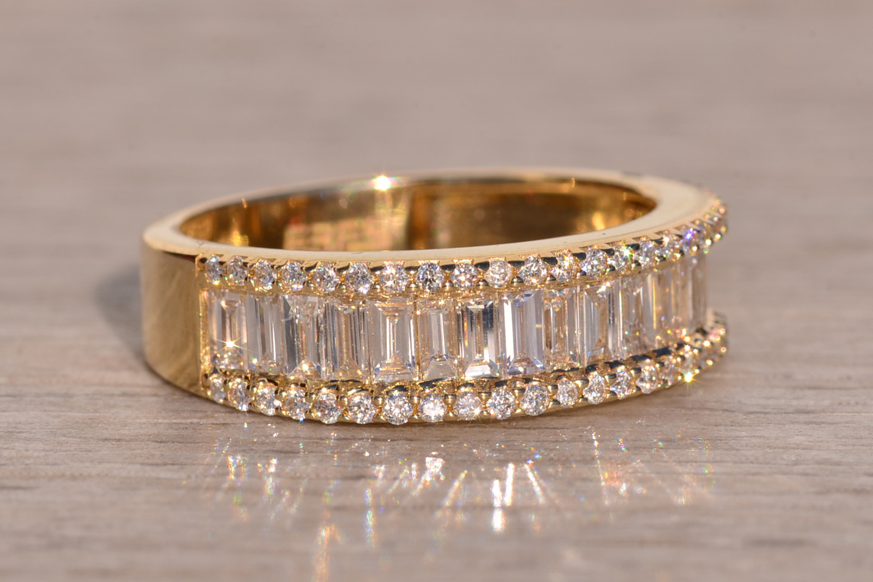 The 67th Avenue: Effy Signed Straight Baguette and Round Brilliant Cut Natural Diamond Band - Image 6