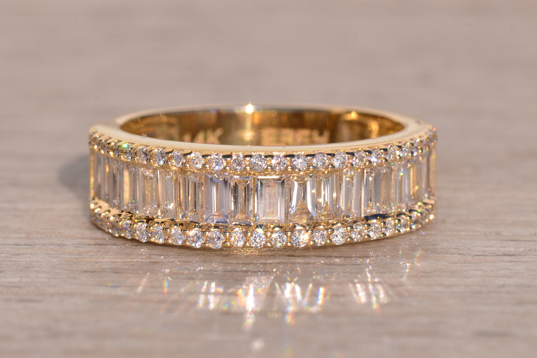 The 67th Avenue: Effy Signed Straight Baguette and Round Brilliant Cut Natural Diamond Band - Image 7