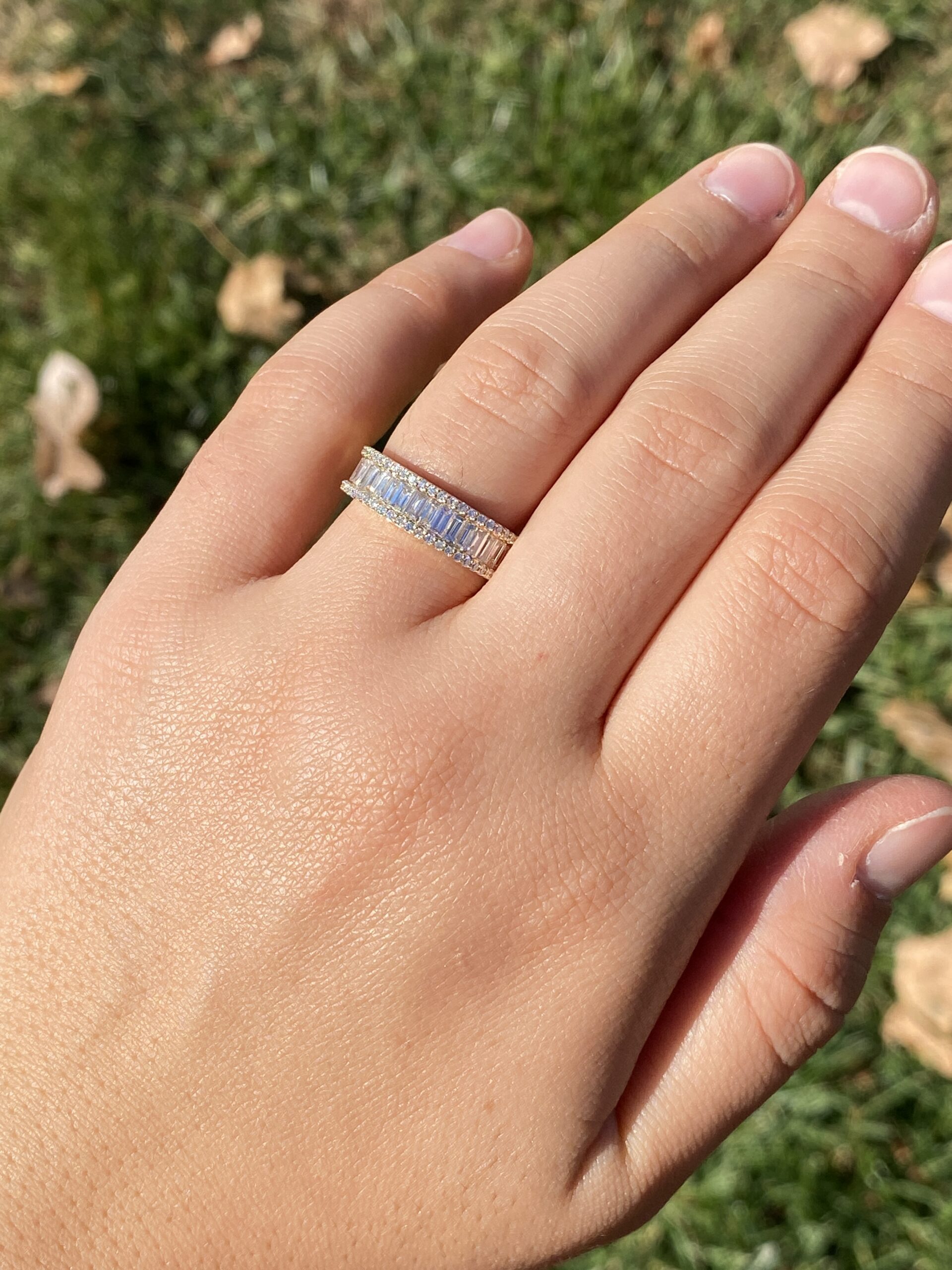 The 67th Avenue: Effy Signed Straight Baguette and Round Brilliant Cut Natural Diamond Band - Image 9