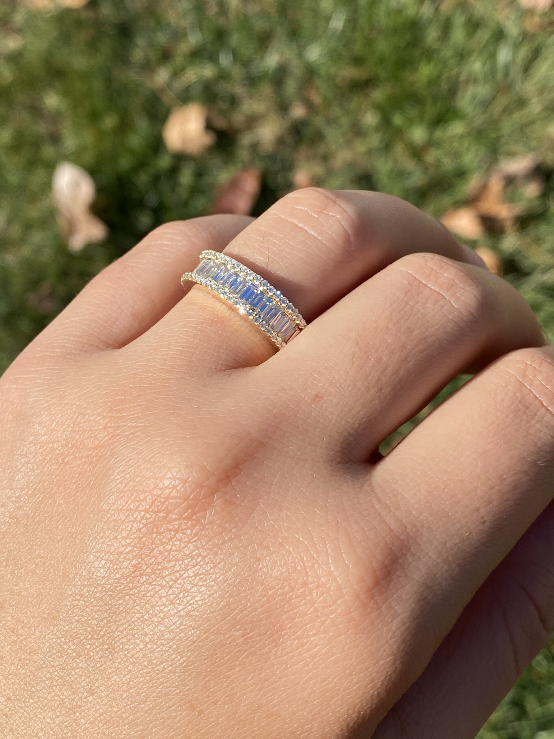 The 67th Avenue: Effy Signed Straight Baguette and Round Brilliant Cut Natural Diamond Band - Image 10