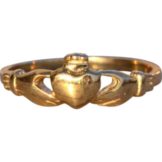SOLD - The 27th Avenue: Mid Finger or Childs Claddagh Ring in Yellow Gold