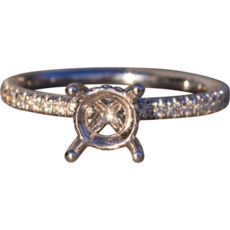 Gabriel and Company White Gold Mounting with Diamonds