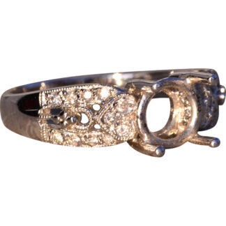 White Gold and Natural Diamond Semi Mounting