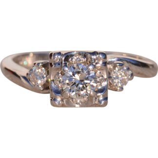 The 54th Avenue: Antique Signed Promise Ring with Natural Diamonds