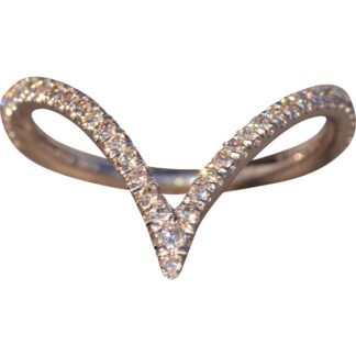 The 99th Avenue: Gabriel and Company Chevron Band in White Gold