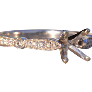 Gabriel and Company Diamond Semi Mount in White Gold