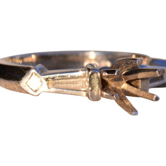 Contemporary White Gold and Natural Diamond Semi Mount