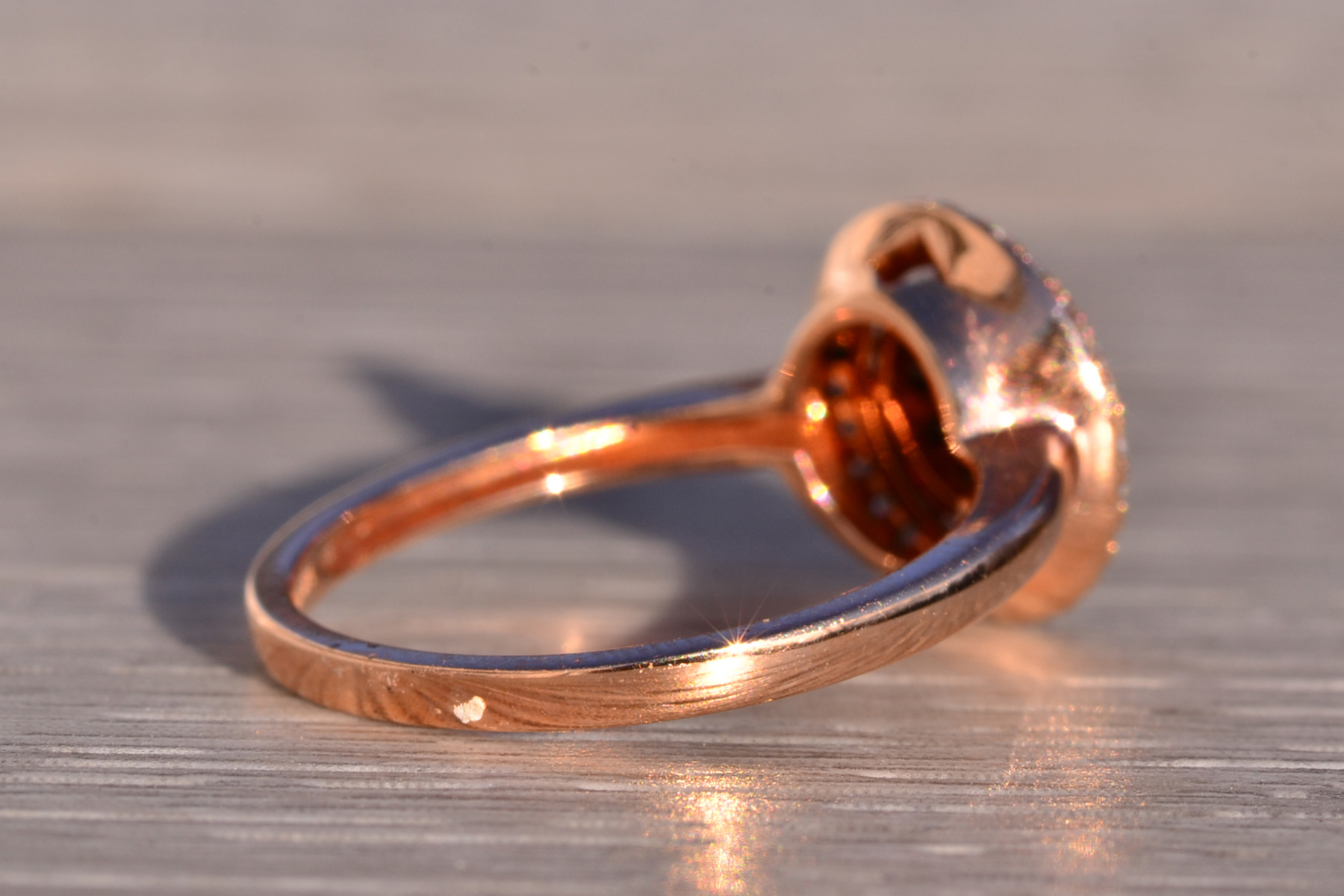 SOLD - The 134th Avenue: Black and White Natural Diamond Ring in Rose Gold - Image 5