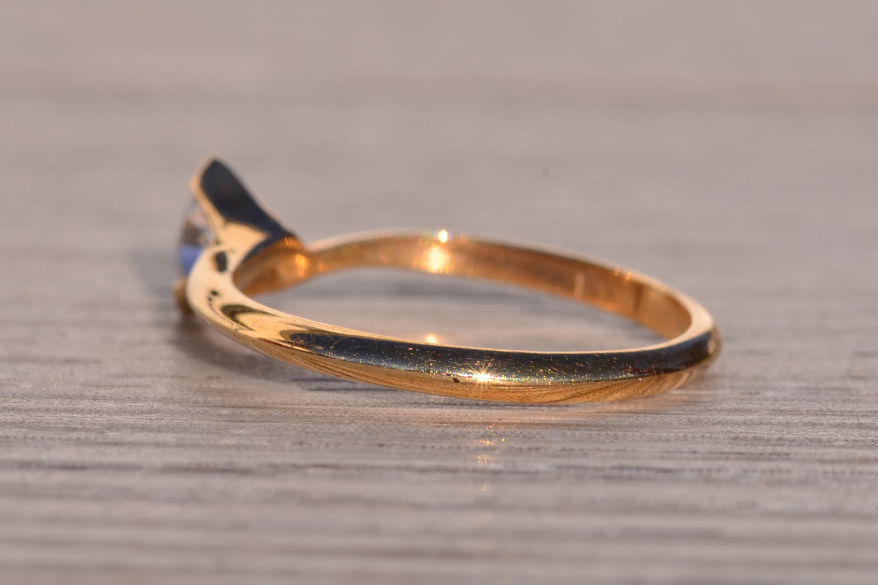 SOLD - The 158th Avenue: Marquise Brilliant Cut Natural Diamond Solitaire Ring in Yellow Gold - Image 4