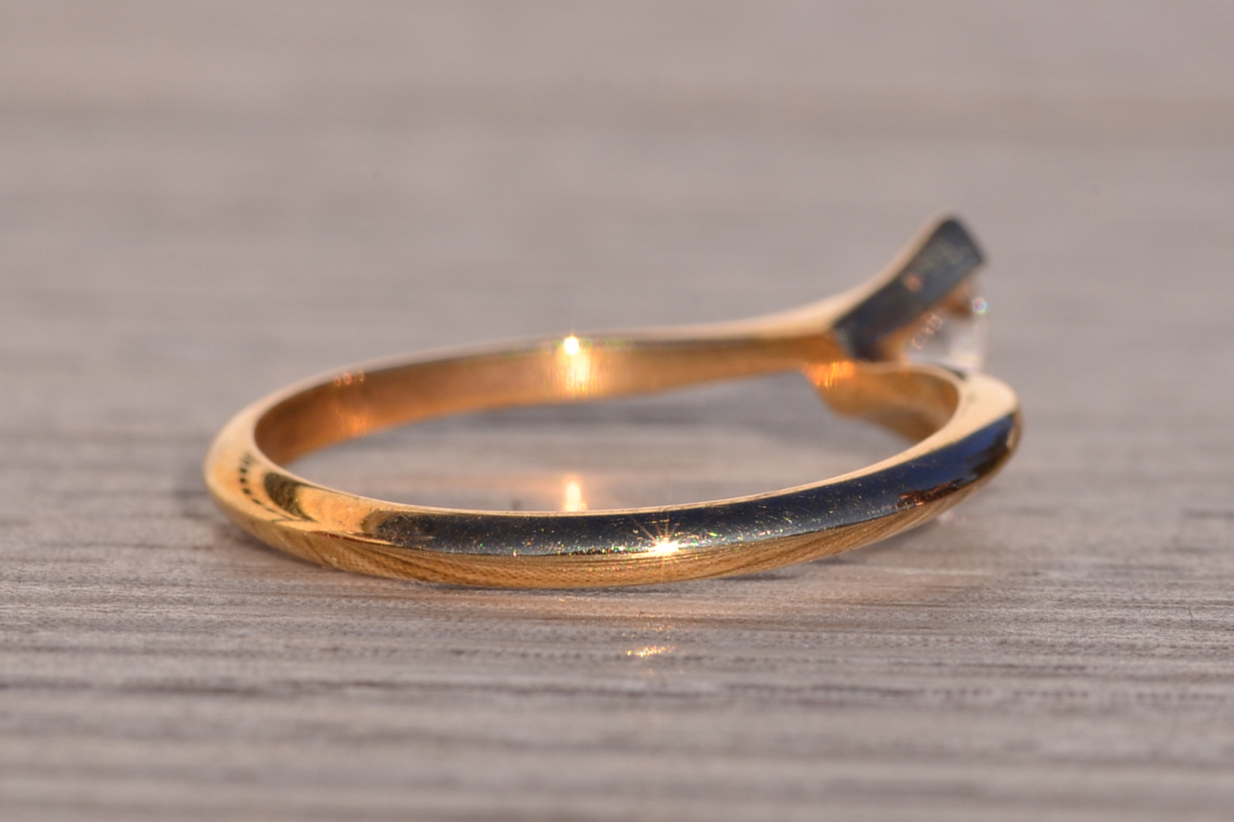 SOLD - The 158th Avenue: Marquise Brilliant Cut Natural Diamond Solitaire Ring in Yellow Gold - Image 5