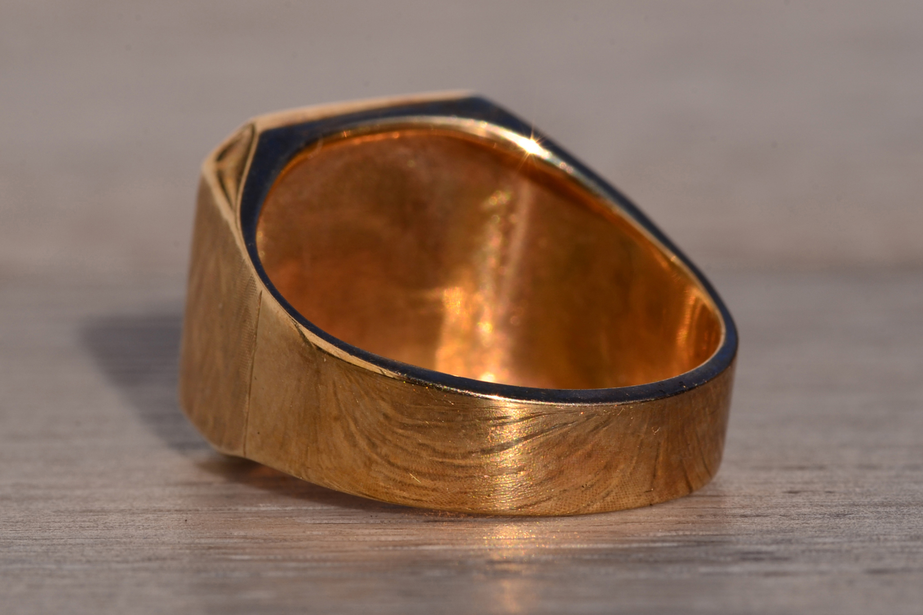 The 129th Avenue: Enameled Fire Fighters Ring in Yellow Gold - Image 4
