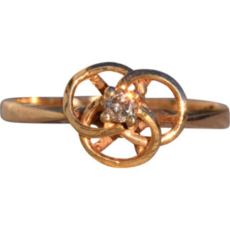 The 128th Avenue: Trinity Diamond Ring in Yellow Gold